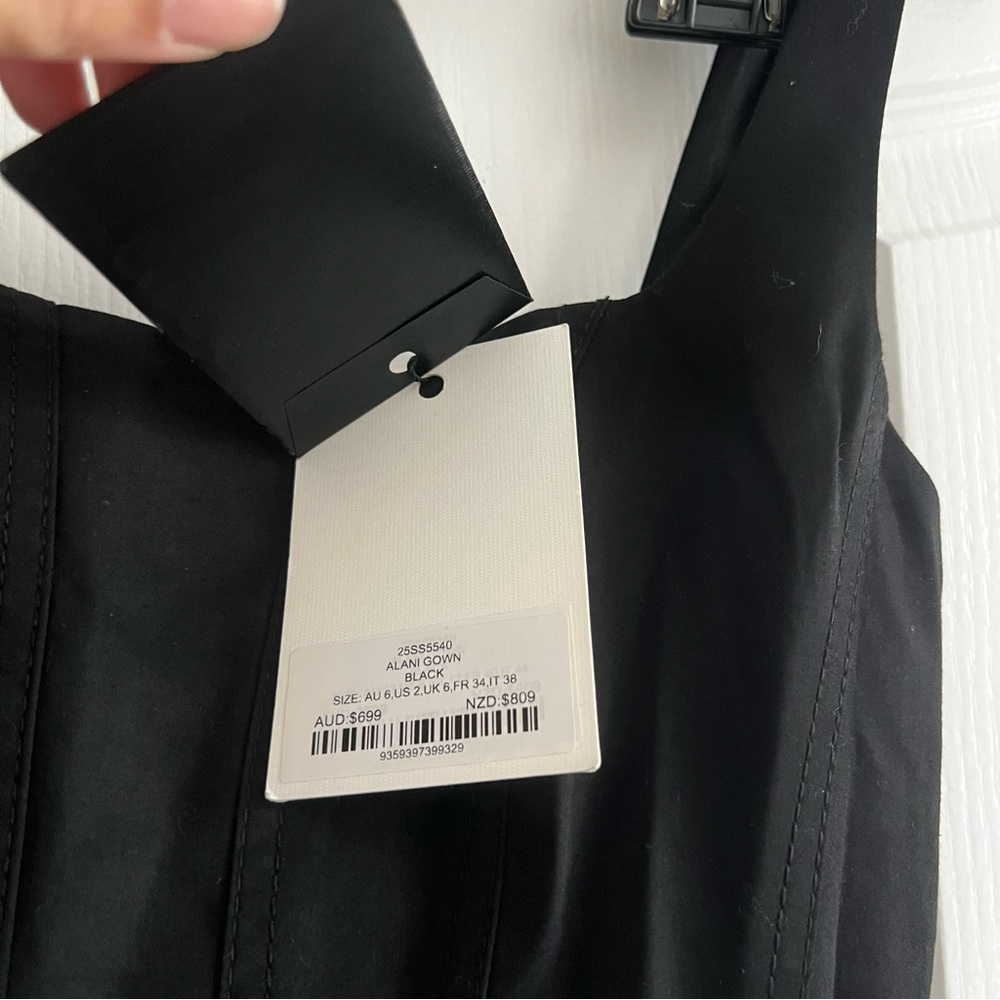 Aje Alani Gown Black maxi dress Size US 2 NEW! New with tags! - Picture 5 of 12